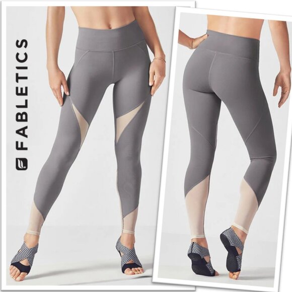 FABLETICS Define PowerHold® High-Waisted Leggings - Gray/Silver, Size S - Picture 15 of 15